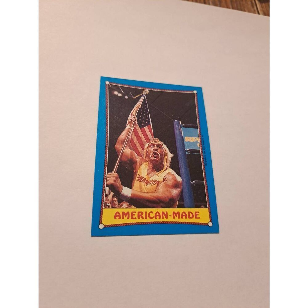 1987 Topps WWF Hulk Hogan #35 American Made Wrestling Trading Card Vintage